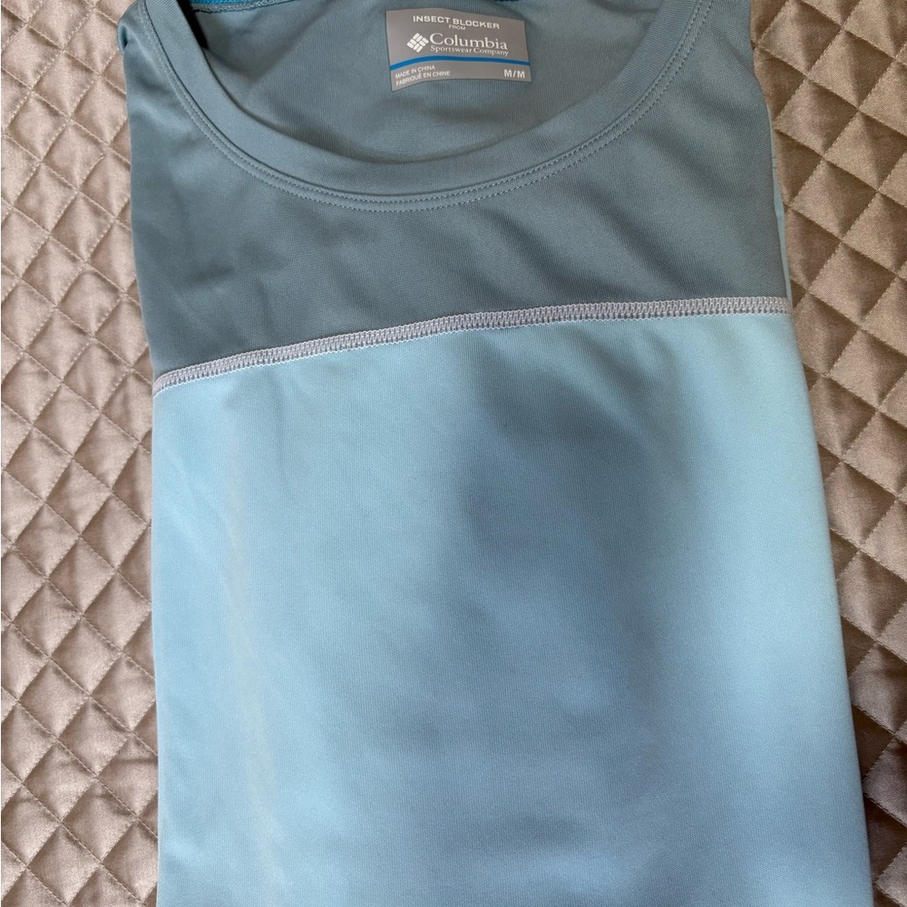 Columbia Two-Tone Blue Performance Shirt - Insect Blocker